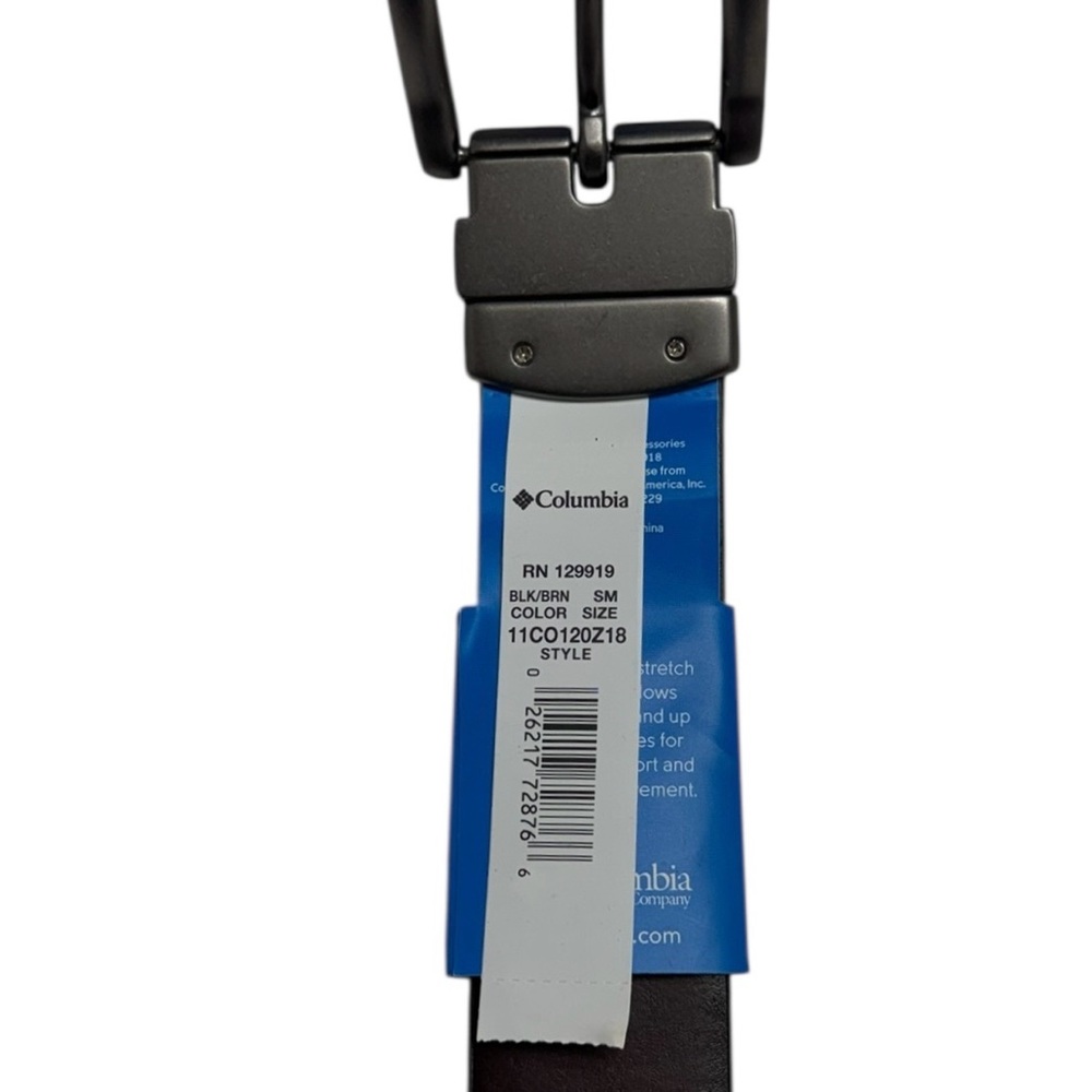 Columbia 2-in-1 Black and Brown Synthetic Leather Belt Size Small 30-32 - Picture 8 of 11